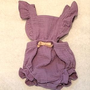 Adorable light plum one piece summer romper
